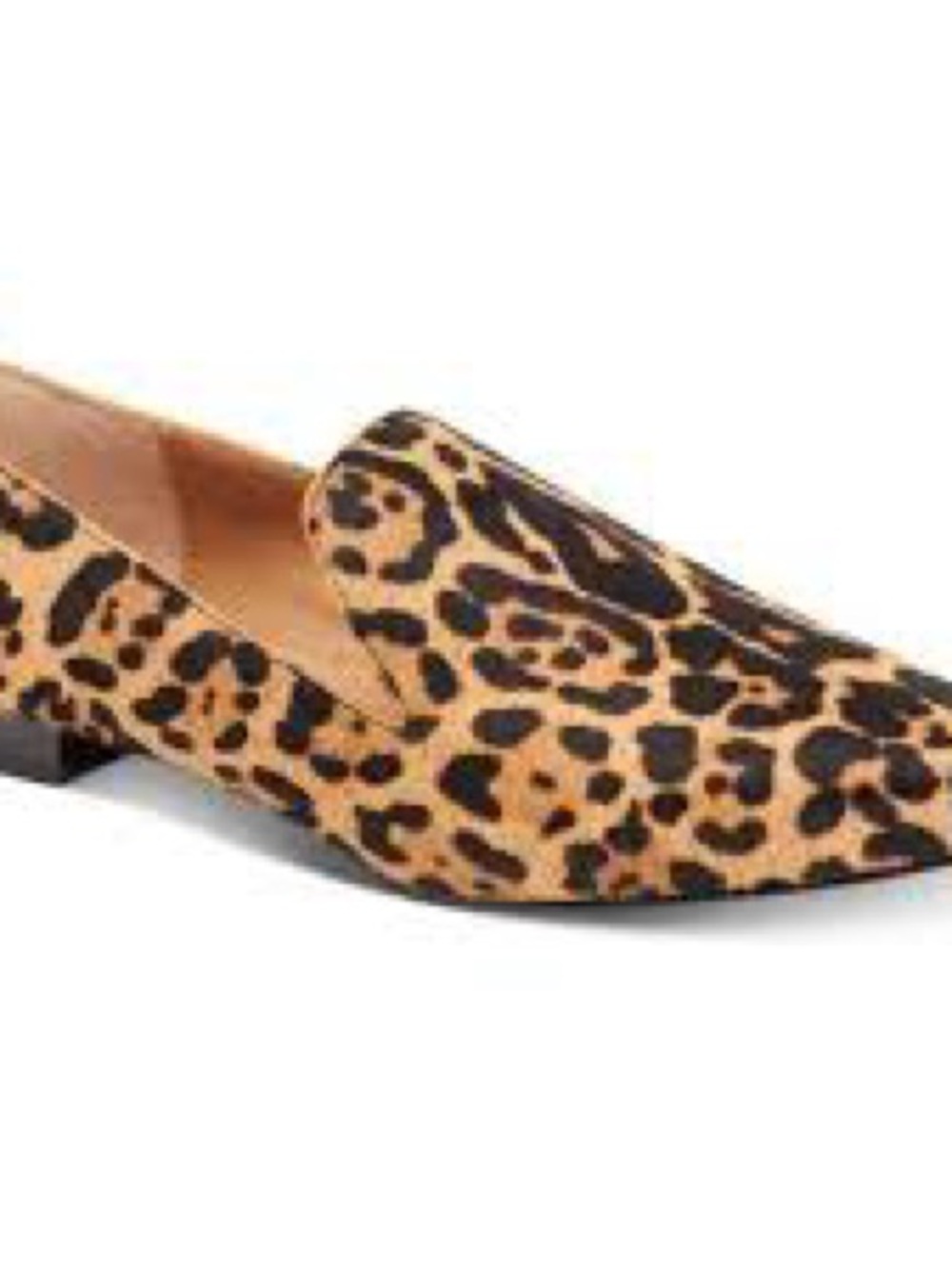 Calvin Klein Elin Leopard Pointed-Toe Flat Loafer 7.5